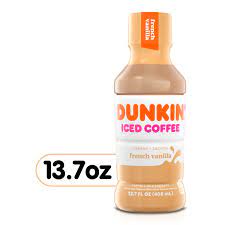Dunkin Donuts Iced Coffee French Vanilla 13.7 oz