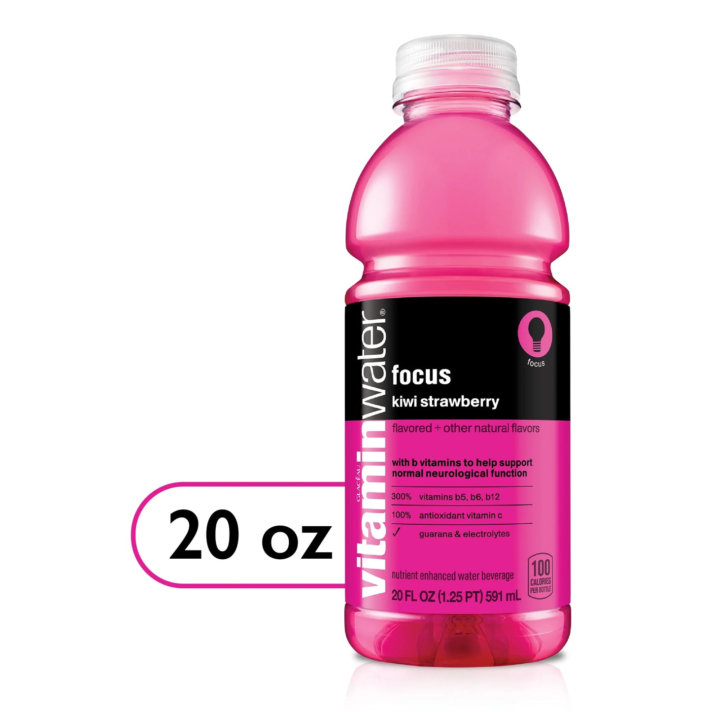 Vitamin Water Focus Strawberry Kiwi 20 Oz