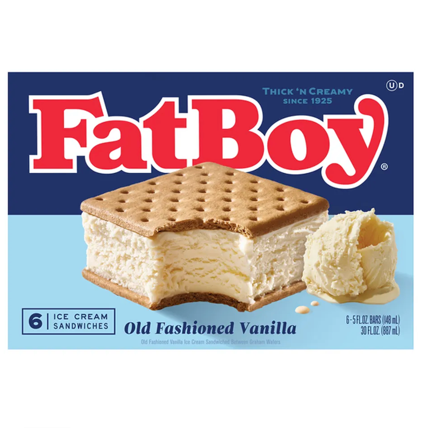 Fat Boy Ice Cream Sandwich Vanilla 5oz