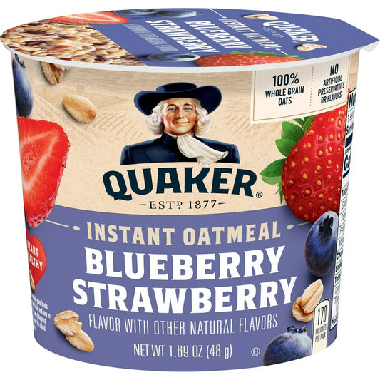 Quaker Instant Oatmeal Apples And Cranberries 16.9 Oz Cup