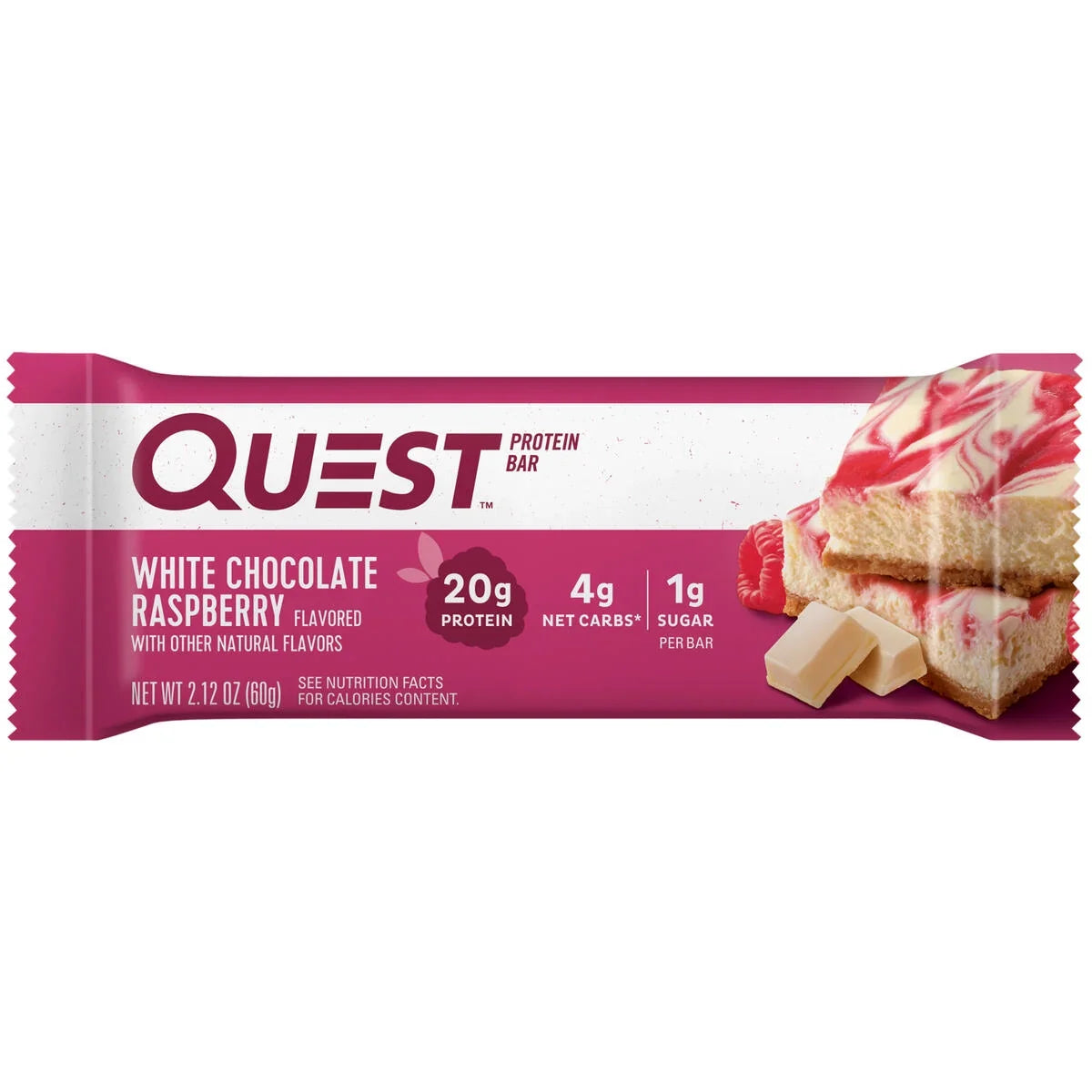 Quest Protein Bar White Chocolate Raspberry