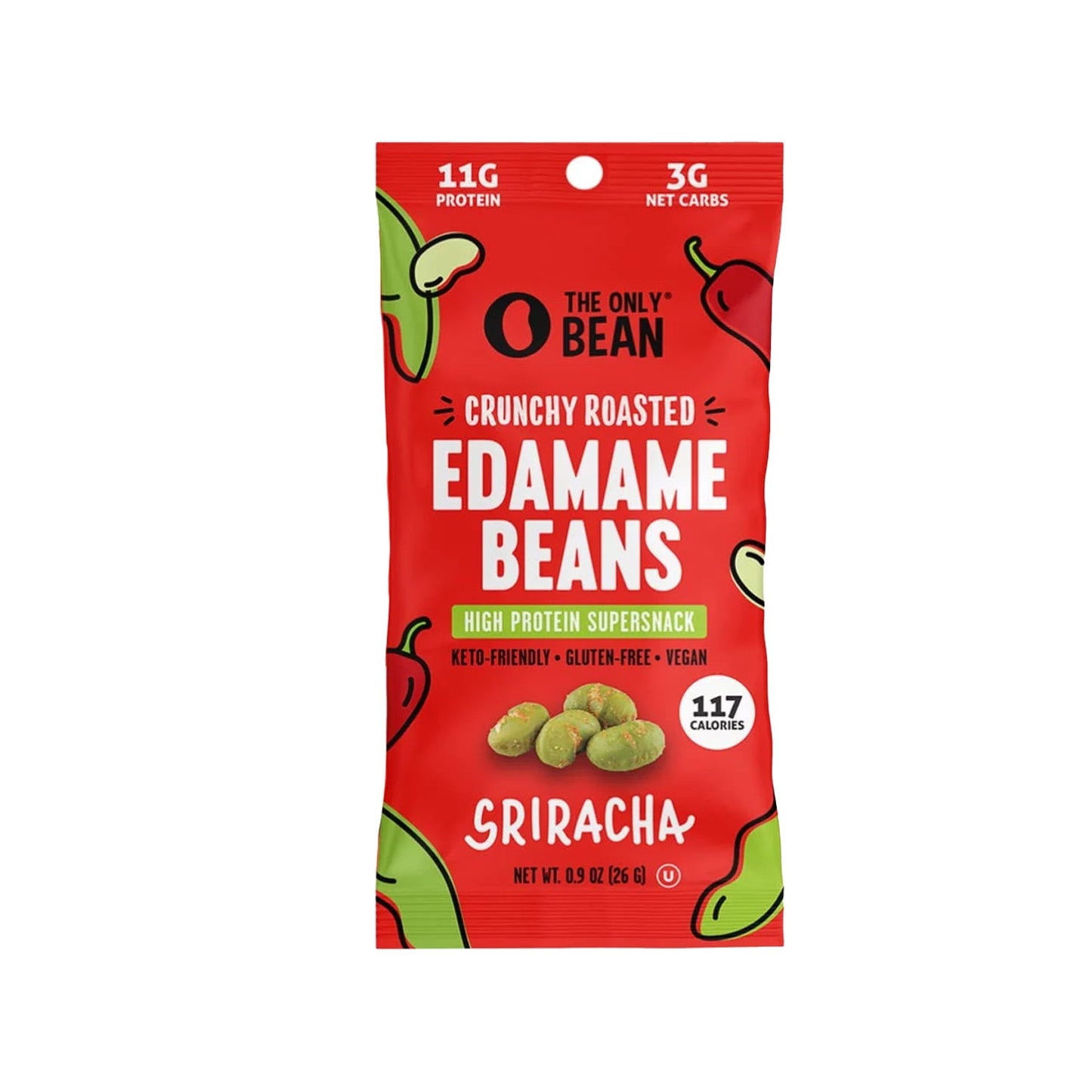 The Only Bean Edamame Sriracha .9 oz